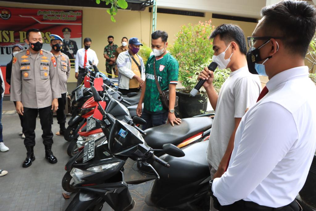 Kasus Curanmor Terungkap,Korban Bisa Cek Kendaraannya Di Mapolres Tuban