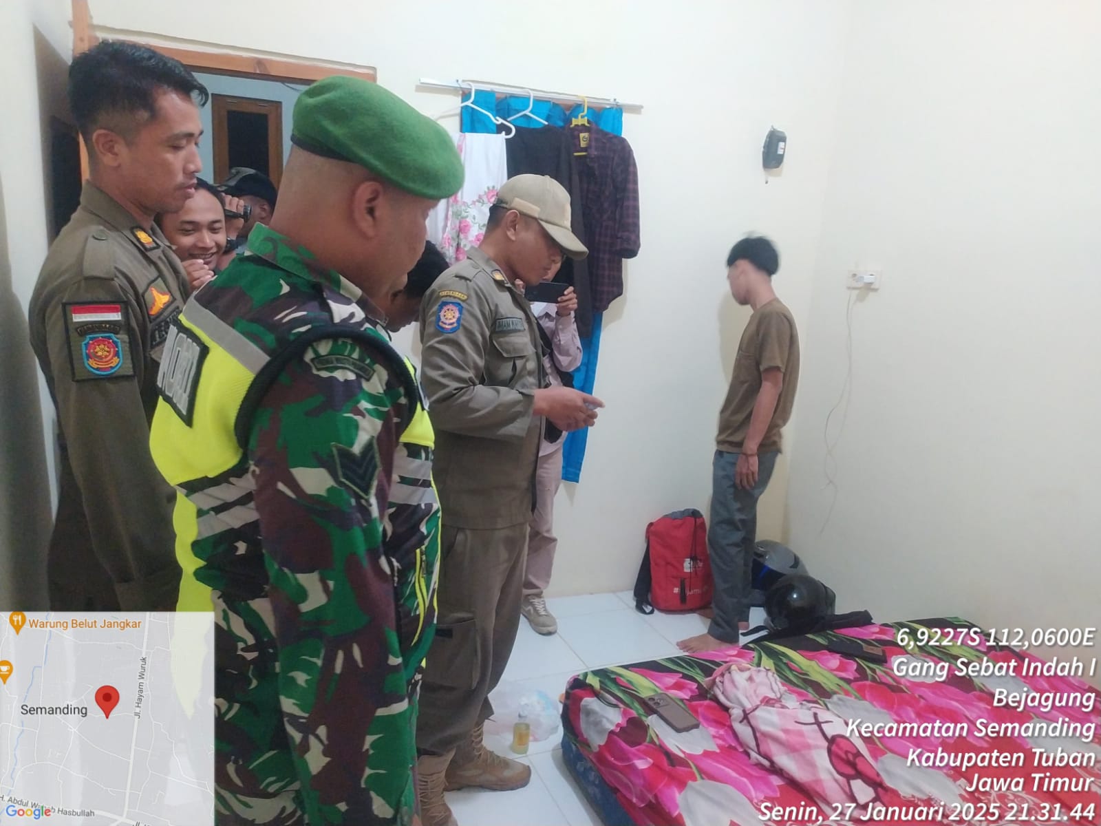 Empat Pasangan Bukan Suami Istri Digaruk Razia Petugas Gabungan Di Tempat Kost