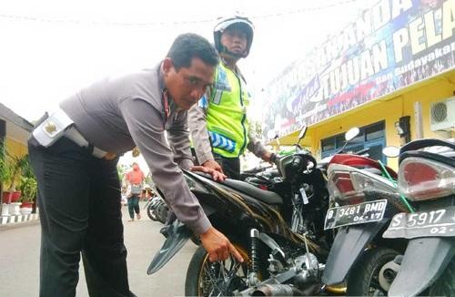 Polres Tuban Gencar Razia Knalpot Brong